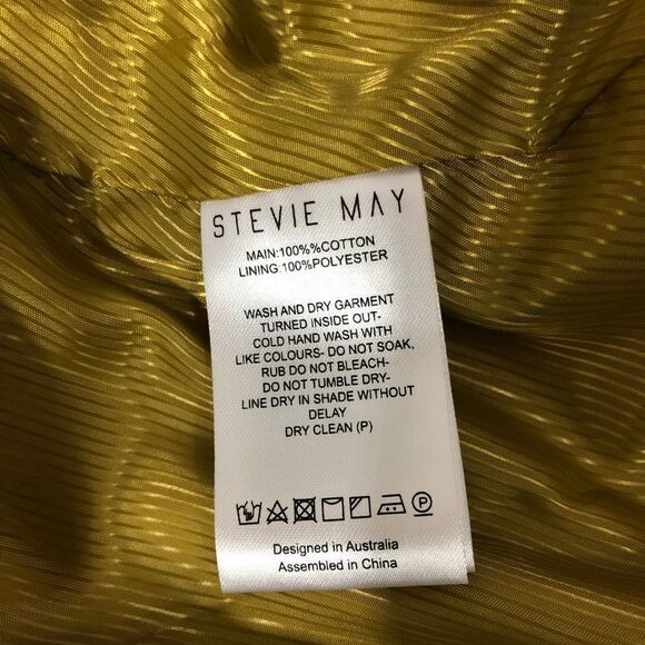 Revolve Stevie May Alto Cotton Twill Belted Zip Up Mini Dress Mustard Yellow - Picture 11 of 11